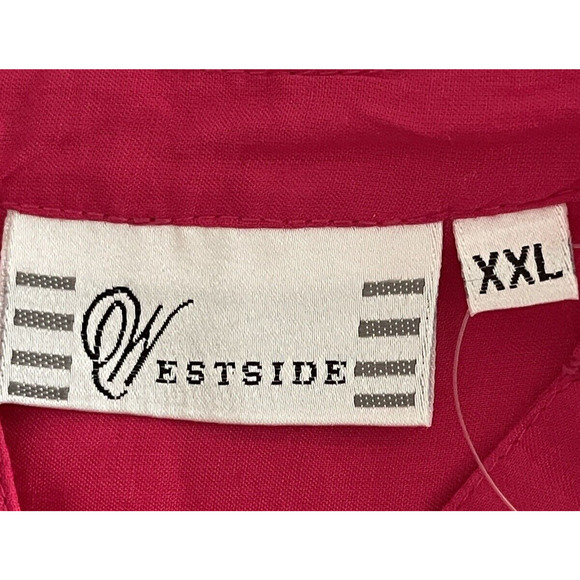 NEW Westside Tunic Top Women's XXL Dark Pink 100% Viscose Washable New With Tags - Picture 3 of 14